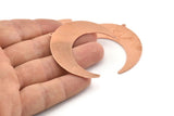 Bakır Ay Tılsımı, 1 Döngülü 4 Ham Bakır Hilal Ay Tılsımı (50x15x1mm) M594