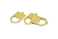 Brass Chevron Charm, 12 Raw Brass Arrow Charms With 1 Loop (27x15x0.80mm) A1599