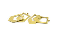 Brass Chevron Charm, 12 Raw Brass Arrow Charms With 1 Loop (27x15x0.80mm) A1595