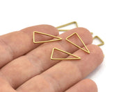 18mm Brass Triangles - 50 Raw Brass Triangle Rings, Connectors (18x8.5x1mm) BS 1729