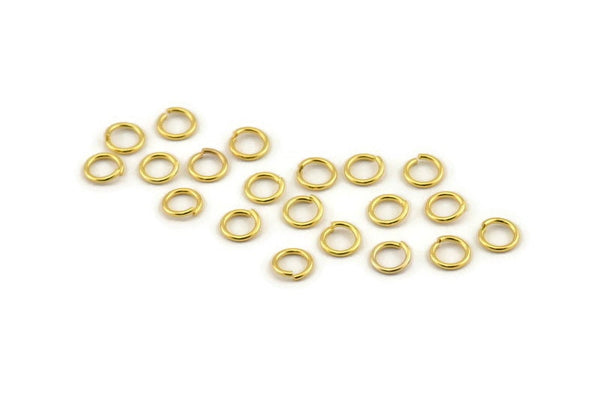 Gold Jump Ring, 250 Gold Tone Brass Jump Rings (5x0.7mm) A1014