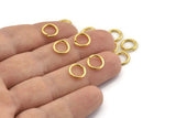 Gold Jump Ring, 100 Gold Tone Brass Jump Rings (9x1.2mm) A1008