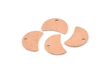 Bakır Ay Tılsımı, 1 Delikli 12 Ham Bakır Hilal Ay Tılsımı (13x8x0,70 mm) M584