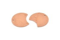 Bakır Ay Tılsımı, 1 Delikli 12 Ham Bakır Hilal Ay Tılsımı (20x15x0,70 mm) M614