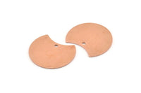 Bakır Ay Tılsımı, 1 Delikli 12 Ham Bakır Hilal Ay Tılsımı (20x15x0,70 mm) M611