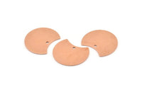 Bakır Ay Tılsımı, 1 Delikli 12 Ham Bakır Hilal Ay Tılsımı (20x15x0,70 mm) M611