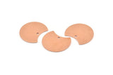 Bakır Ay Tılsımı, 1 Delikli 12 Ham Bakır Hilal Ay Tılsımı (20x15x0,70 mm) M611