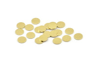 Brass Round Tag, 50 Raw Brass Round Stamping Blanks, Findings (8x0.80mm) M412