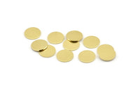 Brass Round Tag, 50 Raw Brass Round Stamping Blanks, Findings (10x0.80mm) M413