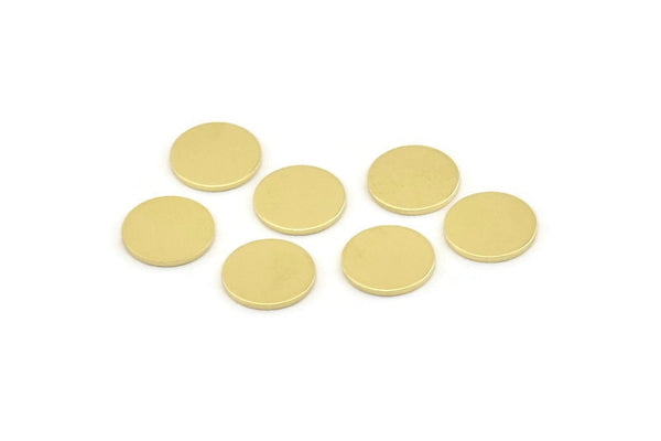 Brass Round Tag, 50 Raw Brass Round Stamping Blanks, Findings (10x0.80mm) M413