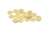 Brass Round Tag, 50 Raw Brass Round Stamping Blanks, Findings (10x0.80mm) M413