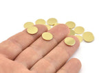 Brass Round Tag, 50 Raw Brass Round Stamping Blanks, Findings (10x0.80mm) M413