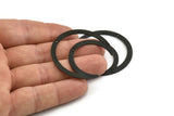Black Moon Charm, 4 Textured Oxidized Black Brass Crescent Moon Charms With 2 Holes, Pendants (42x16x0.80mm) M178 S1143