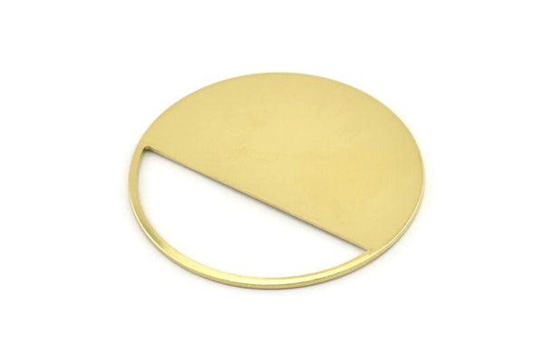Brass Round Blank, 2 Raw Brass Round Stamping Blanks (43x0.90mm) M654