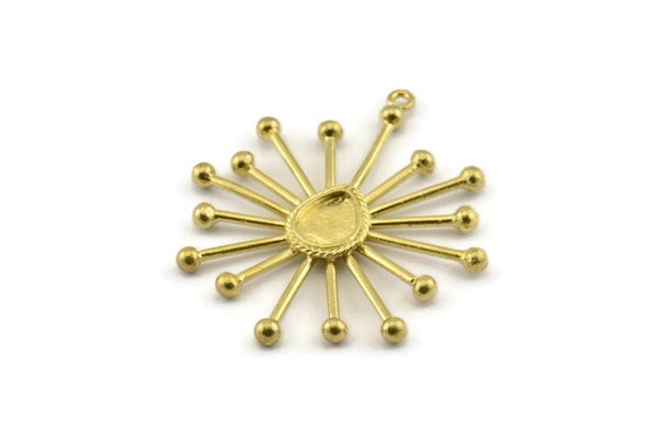 Pirinç Taraxacum Tılsımı, 1 Döngülü Ham Pirinç Taraxacum Tılsımları, Bulgular - Ped Boyutu 9x6mm (46x40mm) N1137