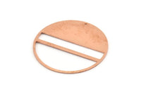 Huge Round Charm, 2  Raw Copper Round Stamping Blanks With 1 Hole (43x0.90mm) M550