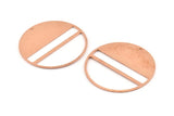 Huge Round Charm, 2  Raw Copper Round Stamping Blanks With 1 Hole (43x0.90mm) M550