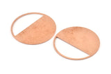 Copper Round Blank, 2  Raw Copper Round Stamping Blanks (43x0.90mm) M547