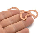 Copper Moon Charm, 10 Raw Copper Moon Charm With 1 Loop And 3 Holes, Blanks, Findings (25x18x0.70mm) M752