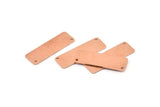Copper Necklace Bar, 10 Raw Copper Rectangle Stamping Blanks With 2 Hole, Pendants (30x10x0.80mm) M556