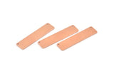 Copper Necklace Bar, 8 Raw Copper Rectangle Stamping Blanks With 2 Hole, Pendants (40x10x0.80mm) M558