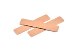 Copper Rectangle Blank, 6 Raw Copper Rectangle Stamping Blanks (50x10x0.80mm) M559