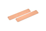 Copper Necklace Bar, 6 Raw Copper Rectangle Stamping Blanks With 2 Hole, Pendants (50x10x0.80mm) M560