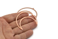 Bakır Ay Tılsımı, 1 Döngülü 4 Ham Bakır Hilal Ay Tılsımı (50x15x1mm) M569