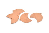 Copper Moon Charm, 10 Raw Copper Moon Charm With 1 Loop And 1 Hole, Blanks, Findings (25x18x0.70mm) M746