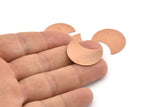 Copper Moon Blank, 10 Raw Copper Moon Stamping Blanks, Findings (25x15x0.70mm) M706