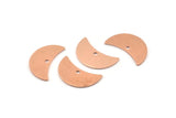 Copper Moon Charm, 10 Raw Copper Moon Charm With 1 Hole, Blanks, Findings (18x8.5x0.70mm) M722