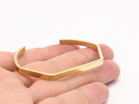 Brass Bracelet Blank, Raw Brass Cuff Bracelet Blank Bangle (4x2x62x45mm) BRC057