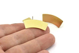 Brass Rectangle Earring, 8 Raw Brass Rectangle Stud Earrings (28x10x0.80mm) M081 A1614
