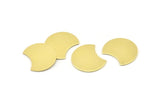 Brass Moon Blank, 12 Raw Brass Crescent Moon Stamping Blanks (20x15x0.70mm) M803