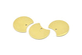 Brass Moon Charm, 12 Raw Brass Crescent Moon Charms With 1 Hole, Blanks (20x15x0.70mm) M804