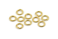Gold Jump Ring, 100 Gold Tone Brass Jump Rings (9x1.2mm) A1008