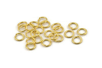 Gold Jump Ring, 100 Gold Tone Brass Jump Rings (9x1.2mm) A1008