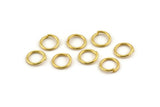 Gold Jump Ring, 50 Gold Tone Brass Jump Rings (10x1.2mm) A1080