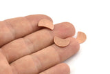 Copper Moon Blank, 12 Raw Copper Crescent Moon Stamping Blanks (13x8x0.70mm) M600