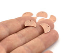 Bakır Ay Tılsımı, 1 Delikli 12 Ham Bakır Hilal Ay Tılsımı (13x8x0,70 mm) M584
