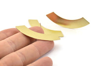Brass Rectangle Earring, 4 Raw Brass Rectangle Stud Earrings (50x10x0.80mm) M092 A1656