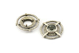 Silver Charm, 2 Antique Silver Plated Brass, Silver Pendants, Charm Pendants - Pad Size 10mm (26x6x2mm) U106 H0383