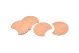Copper Moon Blank, 12 Raw Copper Crescent Moon Stamping Blanks (20x15x0.70mm) M605
