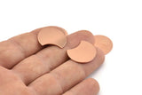 Copper Moon Blank, 12 Raw Copper Crescent Moon Stamping Blanks (20x15x0.70mm) M605