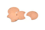 Bakır Ay Tılsımı, 1 Delikli 12 Ham Bakır Hilal Ay Tılsımı (20x15x0,70 mm) M614