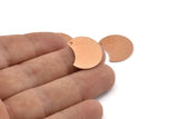 Bakır Ay Tılsımı, 1 Delikli 12 Ham Bakır Hilal Ay Tılsımı (20x15x0,70 mm) M610