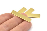 Brass Rectangle Bar, 24 Raw Brass Rectangle Stamping Blanks (35x8x0.80mm) A0918 A0978