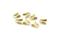 Snake Chain Connector, 50 Raw Brass Chain Parts For 1.2 - 1.5mm Snake Chain F079