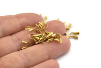 Snake Chain Connector, 50 Raw Brass Chain Parts For 1.2 - 1.5mm Snake Chain F079