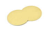 Brass Round Blank, 2 Raw Brass Round Stamping Blanks (43x0.90mm) M646